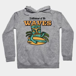 Tiki Man Tiki God Surfer Surf Surfing Waves Hawaii Hawaiian Hoodie